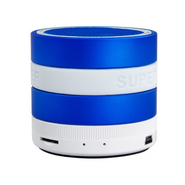 Super Bass Hi-Fi Portable Bluetooth Speaker with TF Card Reader (Blue)