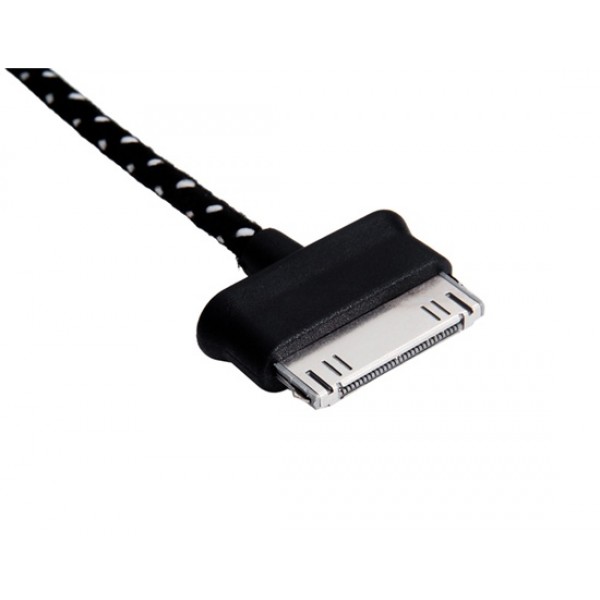 Original 1.2 m 30-pin Woven Charging Data Cable for iPhone 4S/ 4, iPad, iPod (Black)