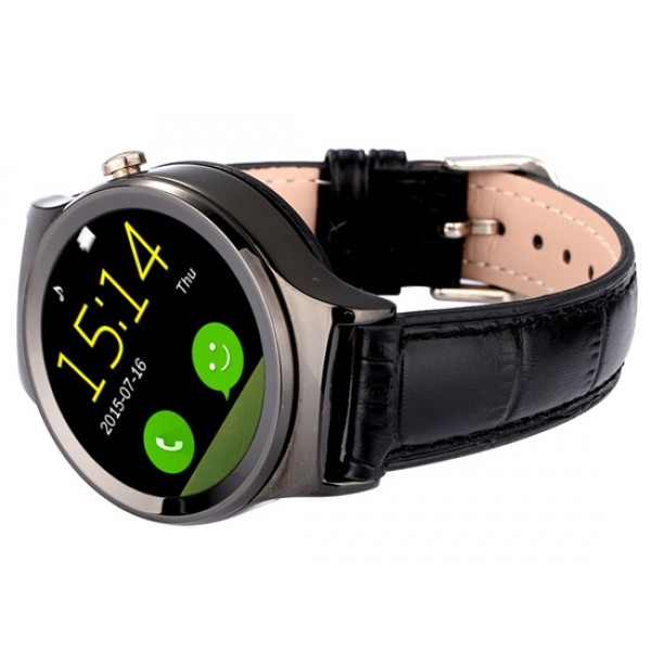 No.1 S3 1.22'' HD IPS Round Capacitive 240x240 Bluetooth 3.0 Smart Watch Phone MTK2502 64 RAM & 128MB ROM with Pedometor, Heart Rate Monitor, Sedentary Remind, Sleep Monitor, Smart Anti-lost & SIM Card Slot (Black)