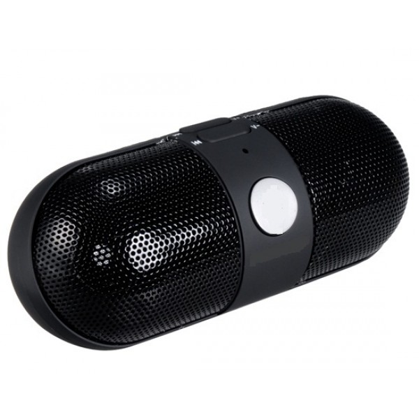 PTH919 Portable High Fidelity Bluetooth Speaker with AUX, TF Card Slot & Remote Shutter (Black)