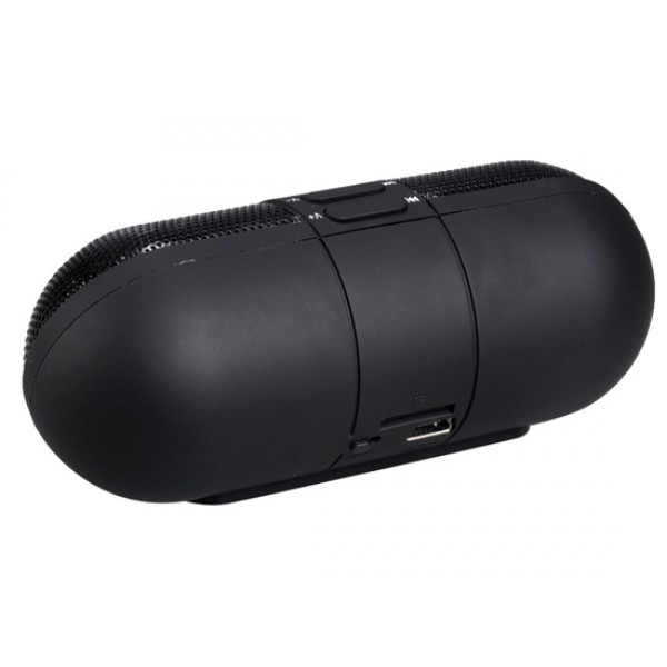 PTH919 Portable High Fidelity Bluetooth Speaker with AUX, TF Card Slot & Remote Shutter (Black)